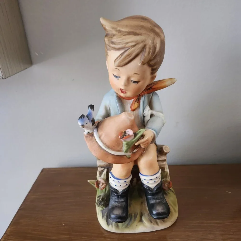 Eric Stauffer Dutch Boy with Hat and Bird Vintage